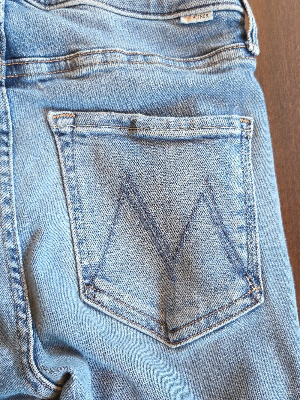 MOTHER Jeans The Runaway Fray High Rise Bootcut Monkey In The Middle Size 26 - Picture 9 of 15